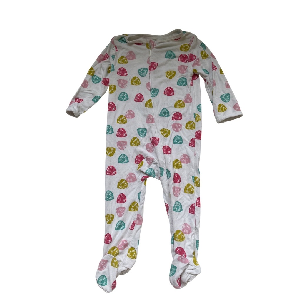 Lullaby Set Baby Footed Sleeper Pajamas White Colorful Candy Print 3-6 Months
